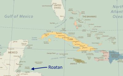roatan island map